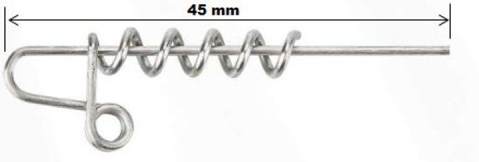 Fixe leurre  PAWISMOLD® screw shallow  / 45 mm /5 pièces 